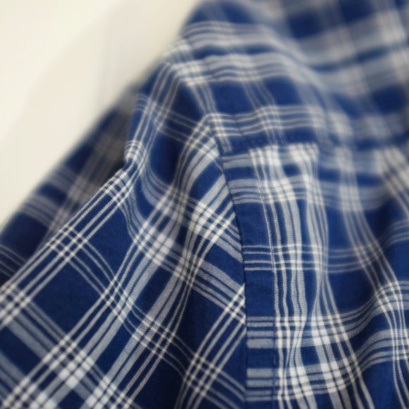 Marks And Spencer Blue Plaid Men's Shirt - Picture 6 of 12